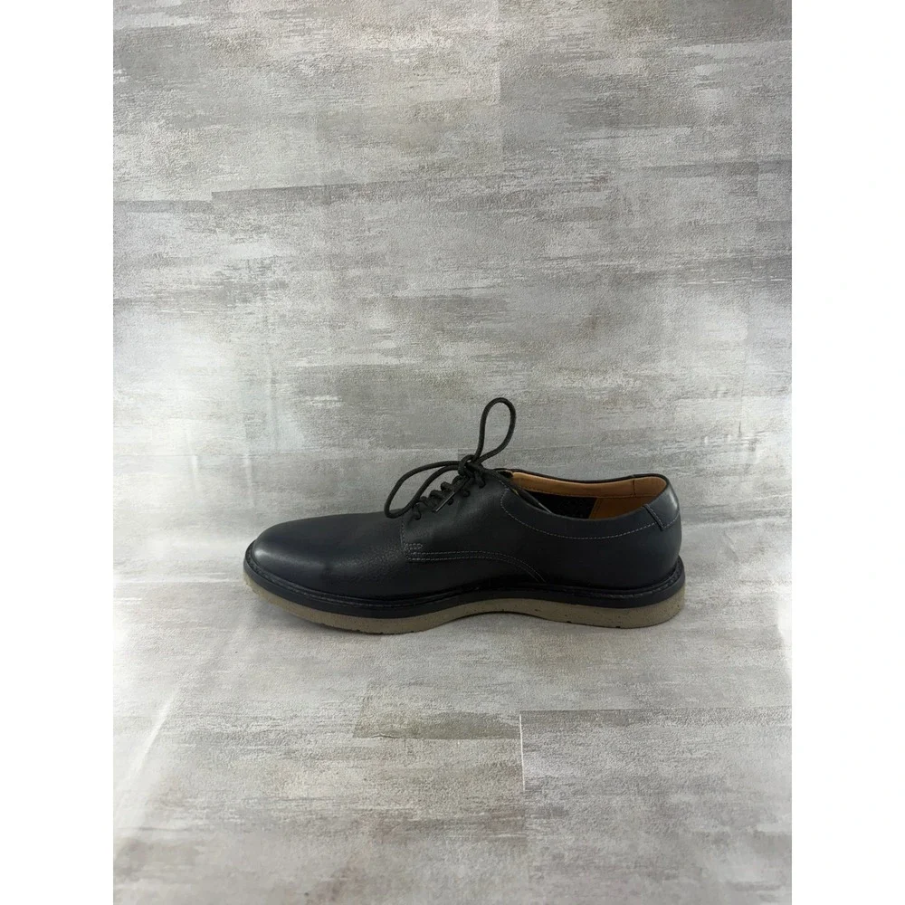 Clarks Men Black Leather Derby Shoes Extralight Lace Up Oxford Sz 8.5M